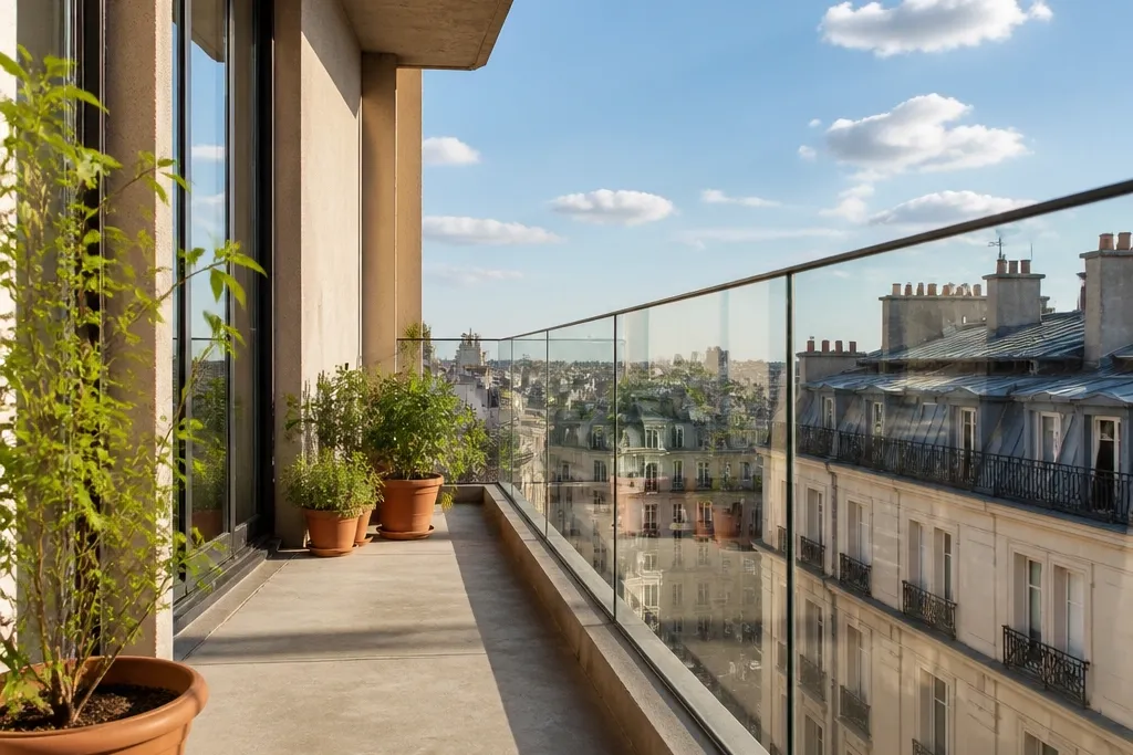 Small-Space Glass Balcony Railing Ideas