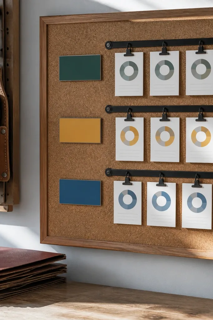 Project cards with status pills and a small progress indicator