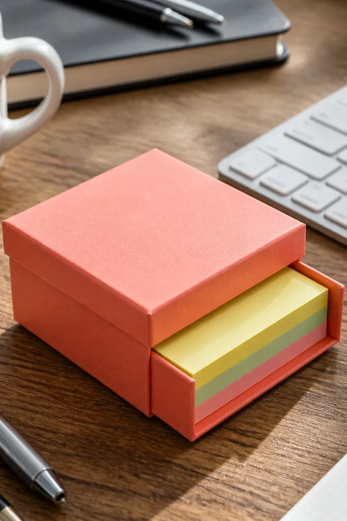 Small origami box with a hinged-looking lid in pastel yellow