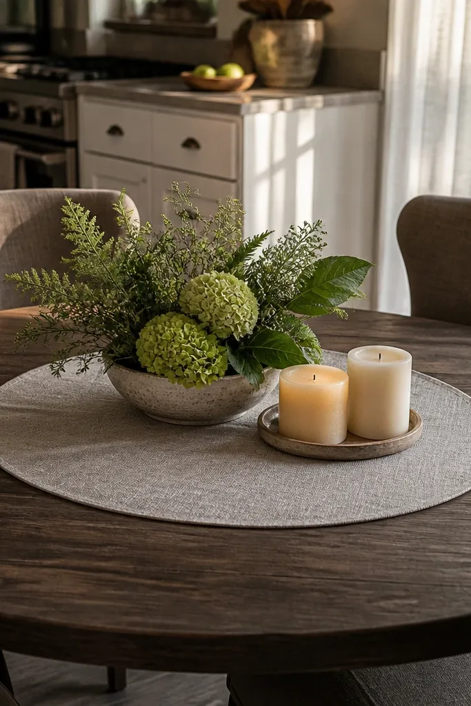 Small-Space Round Dining Table Decor