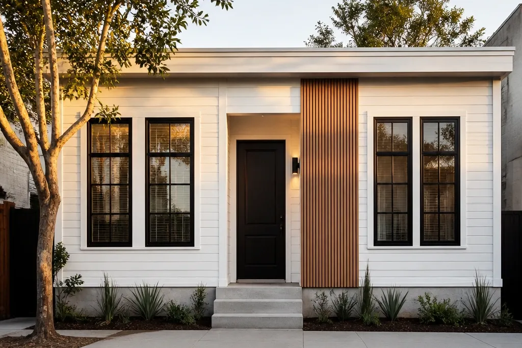 Small-Space Single Story Modern House Facades