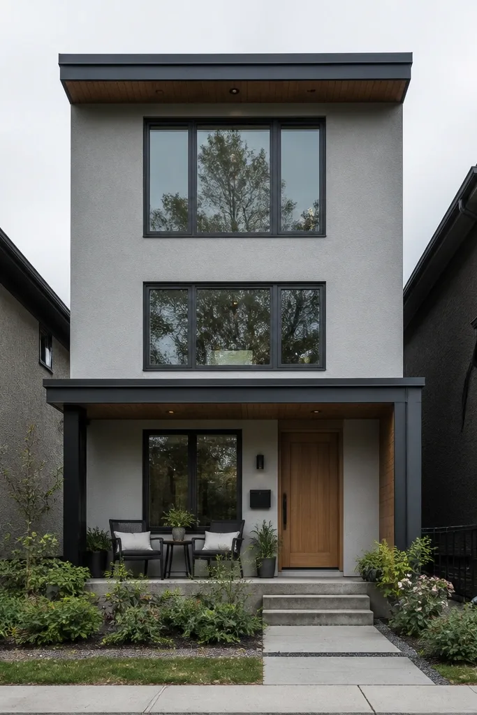 Small-Space Single Story Modern House Facades