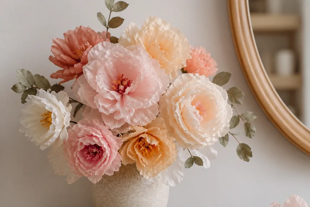 Small Space Tissue Paper Flowers