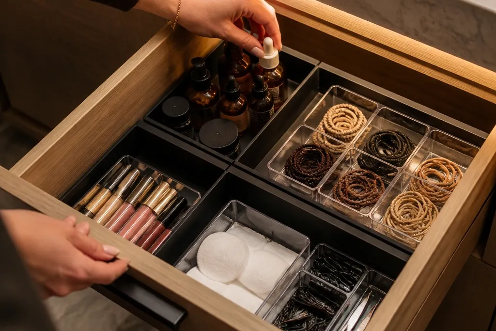 Small-Space Vanity Drawer Organization Tricks
