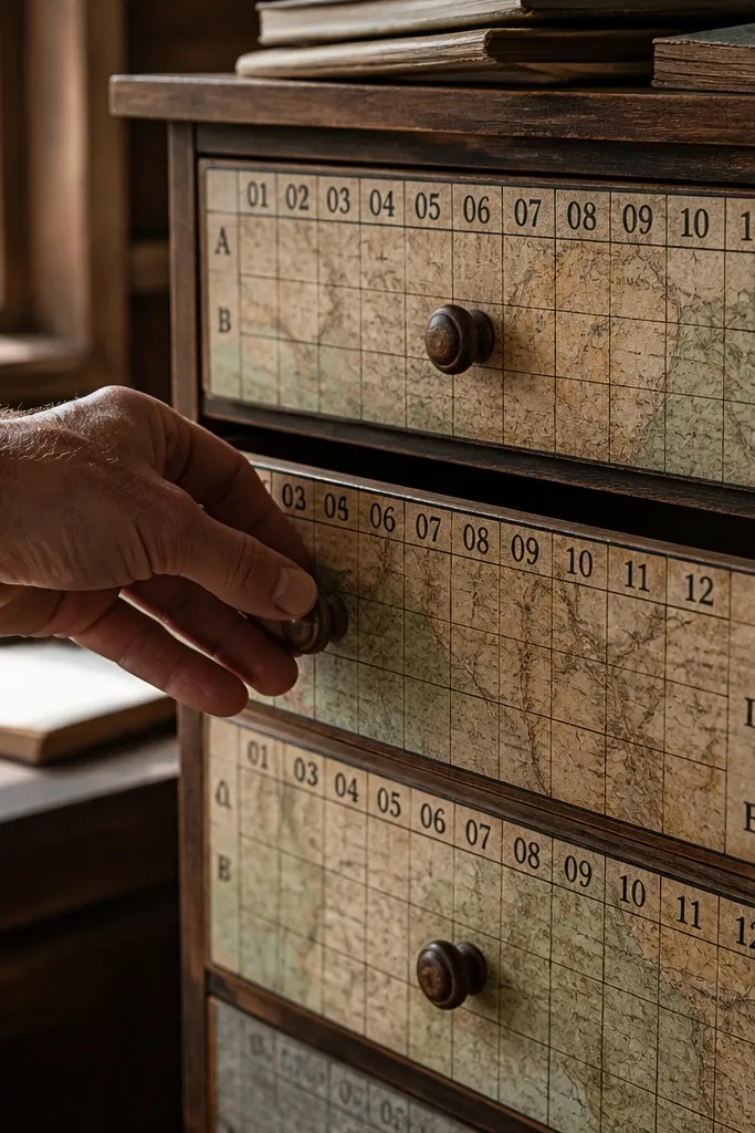 Map grid stickers with coordinates and faint contour lines