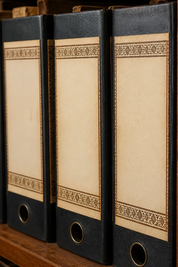 Faded vintage border strip with repeating motifs and worn edges