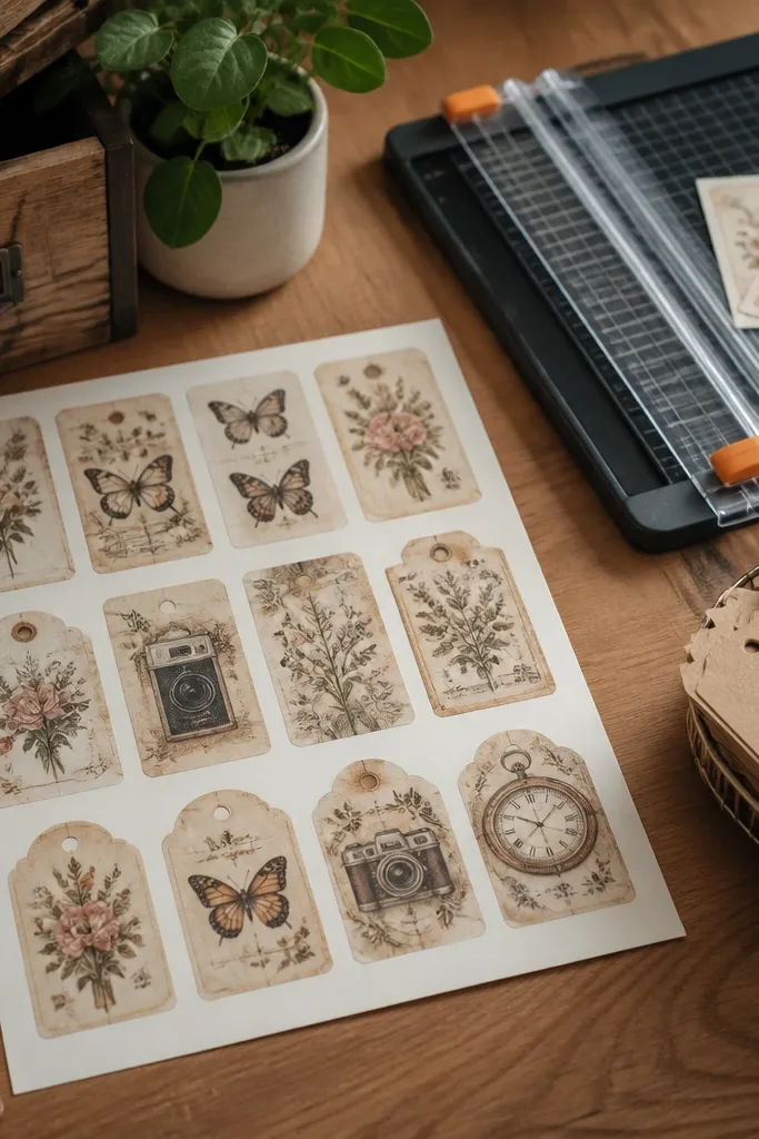 30 Small-Space Vintage Stickers Printables To Grab