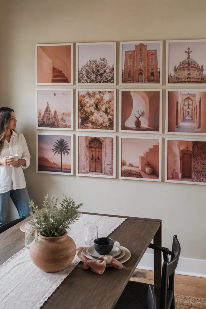 Many small photos forming a mosaic look in a tidy grid