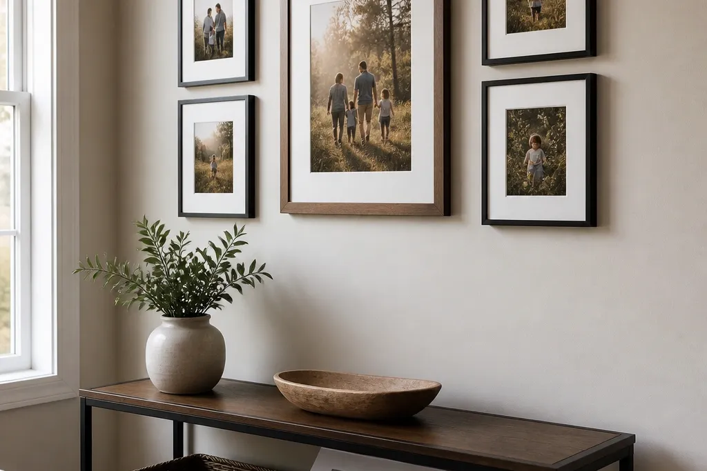 Small-Space Wall Photo Collage on a Small Budget