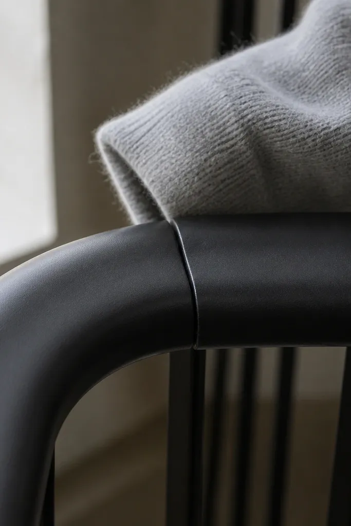 Handrail sections with visible gaps between segments on a curved spiral
