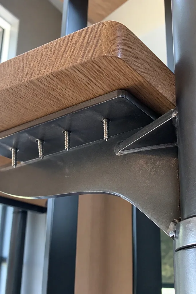 Close layout showing screws going into structural framing at the correct angle