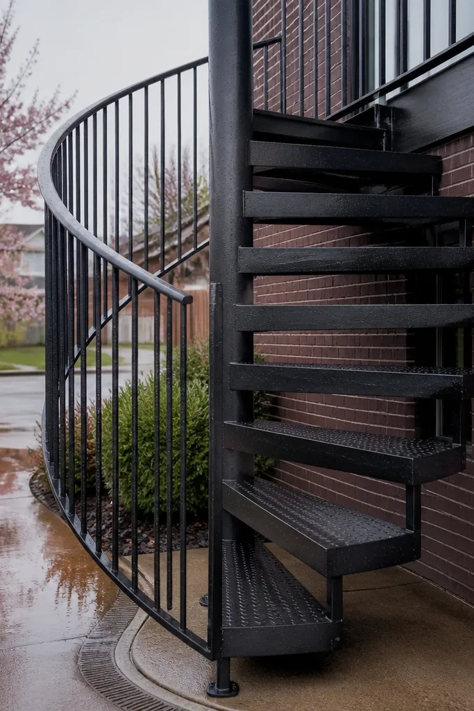 Year-Round Outdoor Spiral Staircase Designs