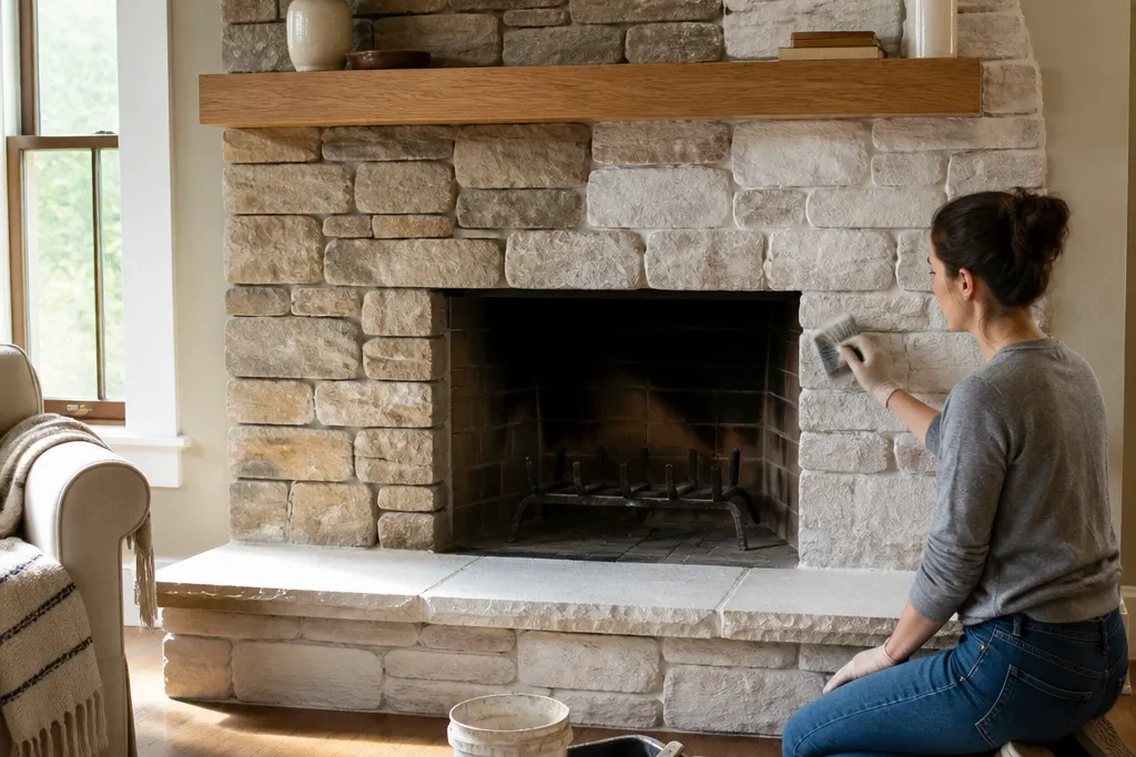 25 Easy Steps to a Stone Fireplace Makeover