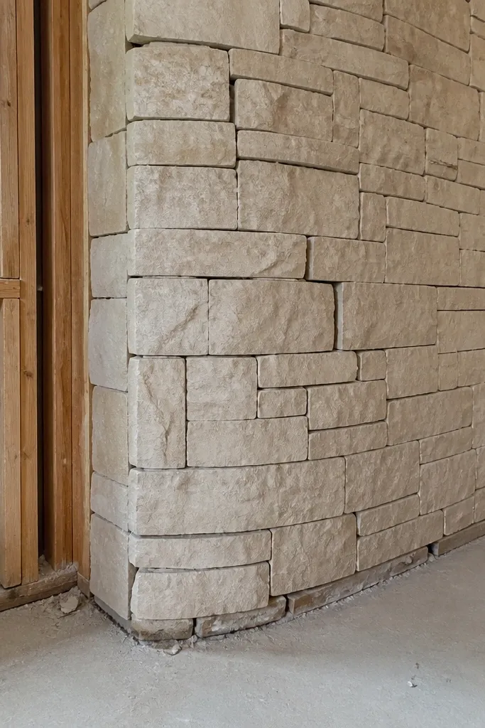 Stone fireplace surround cracking where it meets drywall