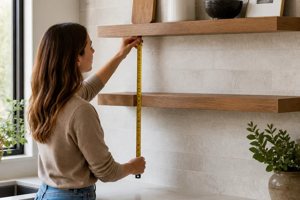 How to Style Kitchen Floating Shelves