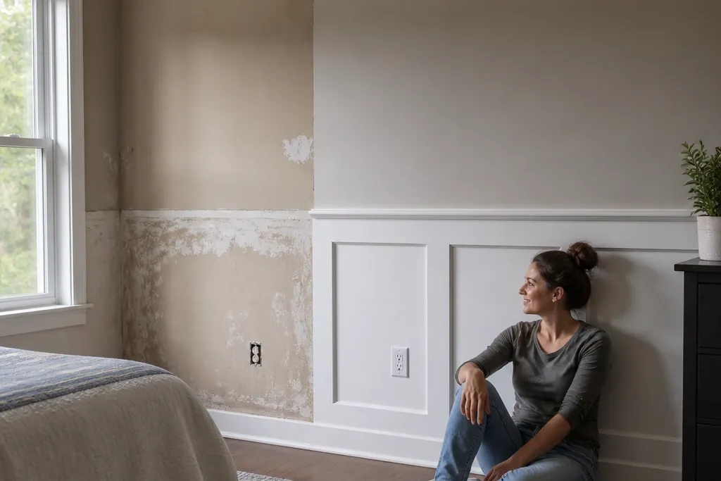 Themed Bedroom Wainscoting Ideas Before and After
