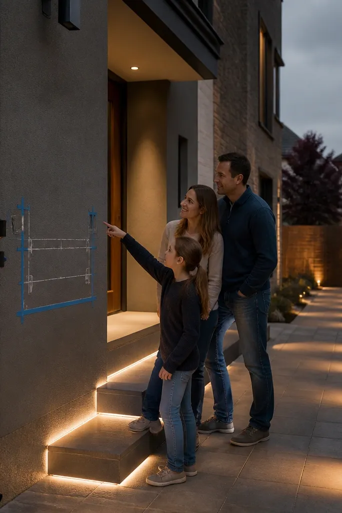 Themed Modern House Facade Ideas With Lights