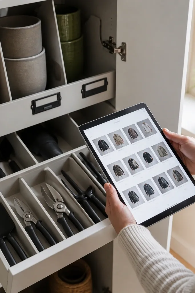 Notion wardrobe-style layout with pot types, tool list, and plant references