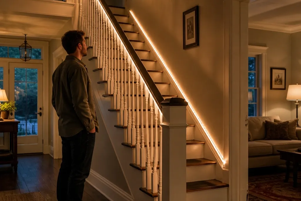 Themed Stair Railing Ideas With Lights