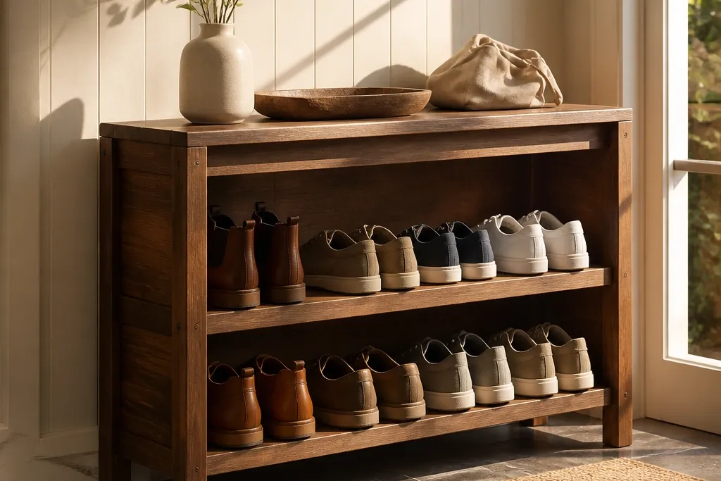 Wood Shoe Rack Ideas Before and After