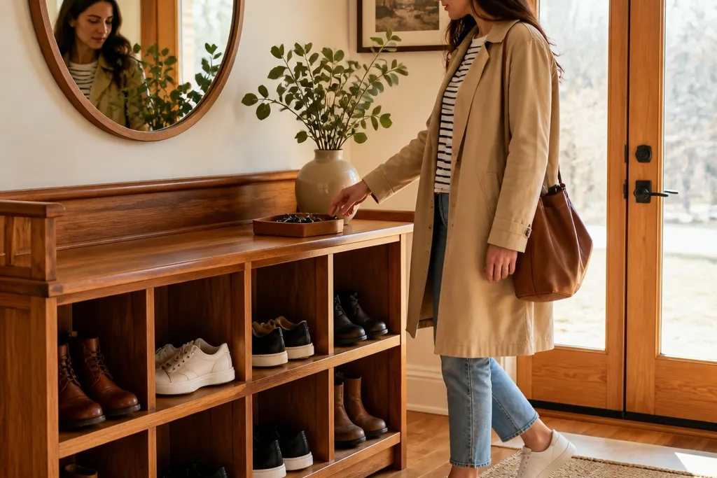 Wooden Shoe Rack Ideas That Warm Up an Entry