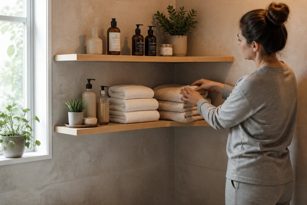 Year-Round Bathroom Corner Shelves for Small Space Storage