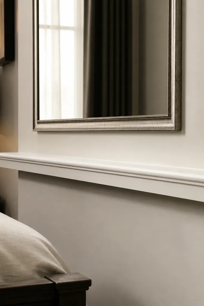 Wall moulding ledge line with shadow gap under it
