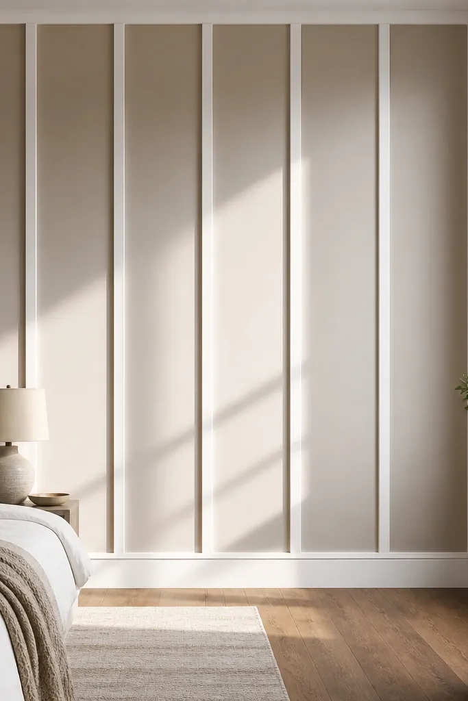 Vertical wall strips running upward with a single bottom border line