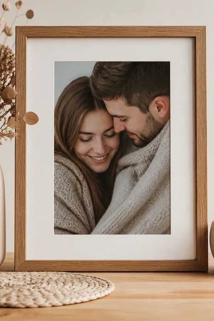 Year round cozy couple photo frame ideas