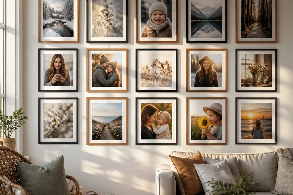 Year-Round Photo Wall Collage Layouts and Planning Tips