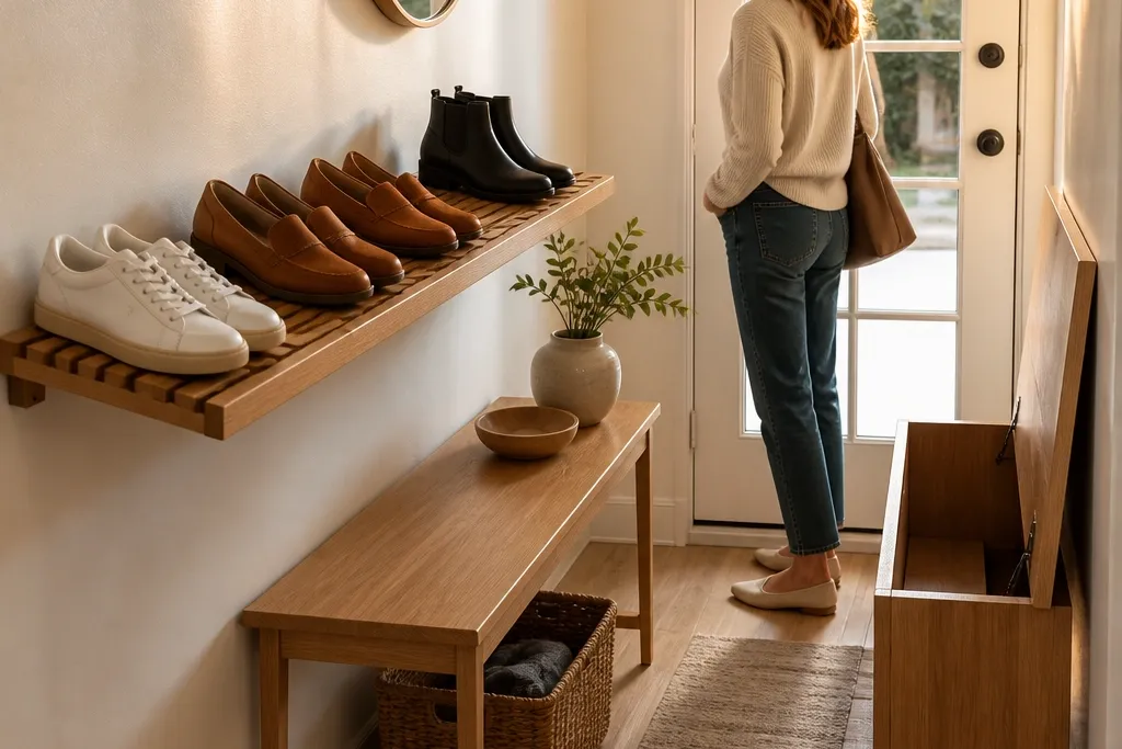 Year-Round Shoe Storage Ideas for Tight Entryways