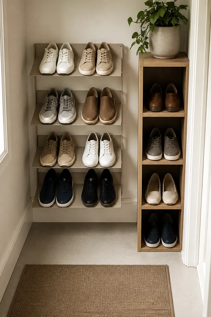 Year-Round Shoe Storage Ideas for Tight Entryways