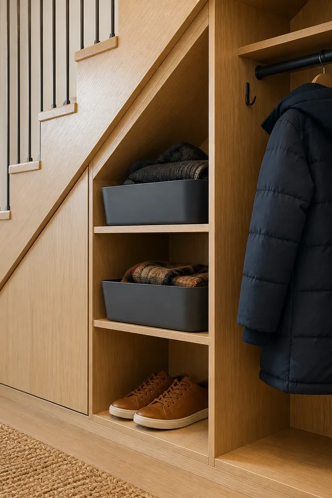 Year-Round Under Stairs Storage Hacks