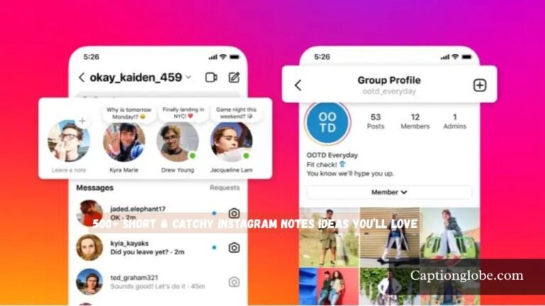 Instagram Notes Ideas